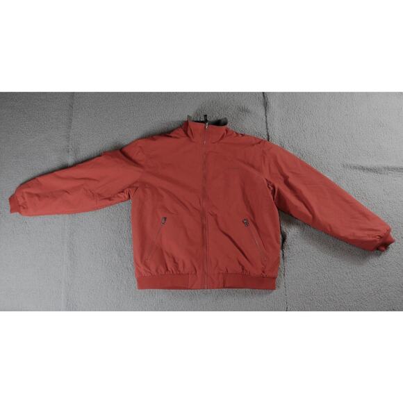 L.L. Bean Coat Mens XL Red Orange Warm Up Thinsulate Bomber Jacket Fleece Lined